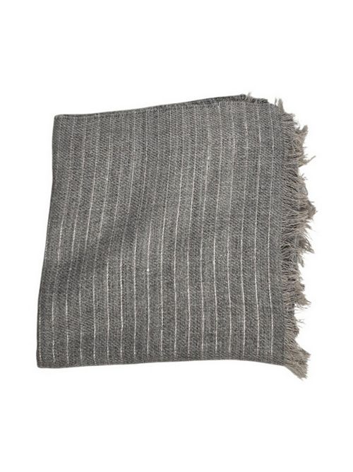 sciarpa donna gessata con micro paillettes grigia Gaynor Bongard | NUOROGRIGIO
